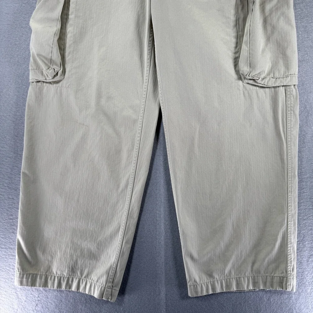 Vintage Gap Cargo Pants Men 36x30 Beige Straight Wide Leg Heavyweight Trendy 90s